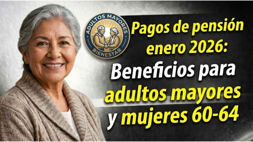 Pagos de pensión enero 2026: Beneficios para adultos mayores y mujeres 60-64